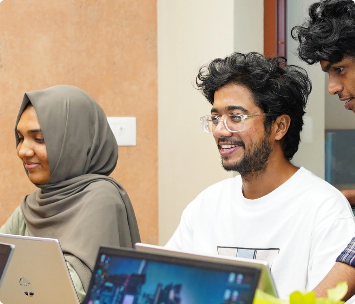 Aufait UX design team members in a discussion