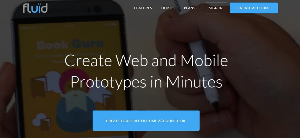fluid ui website screenshot
