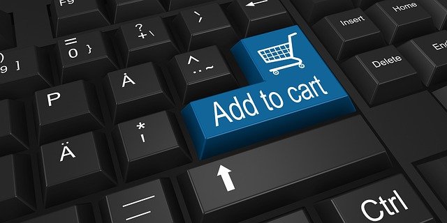 a keyboard button designed as add to cart