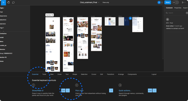 Figma offers Keyboard shortcuts