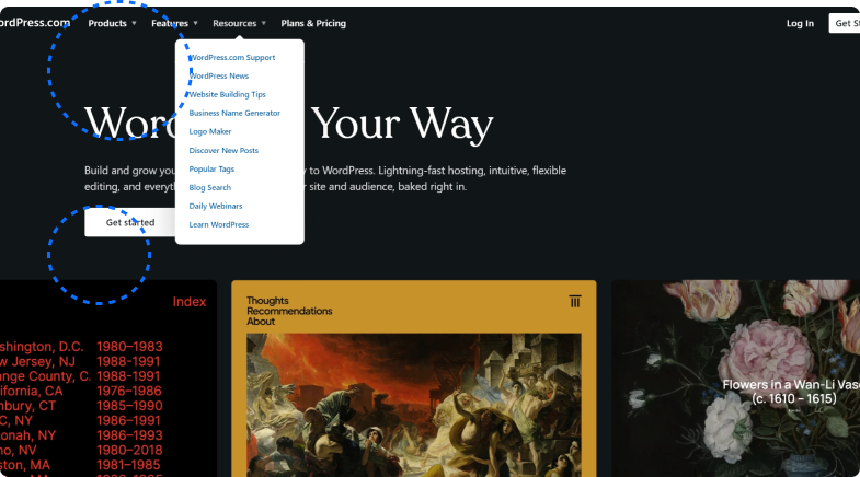 WordPress’s homepage