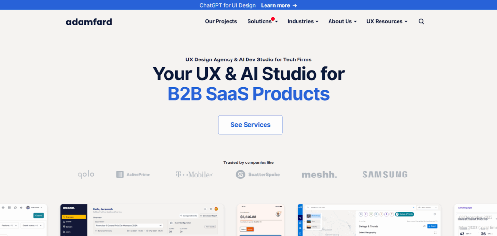 Adam Fard Studio home page
