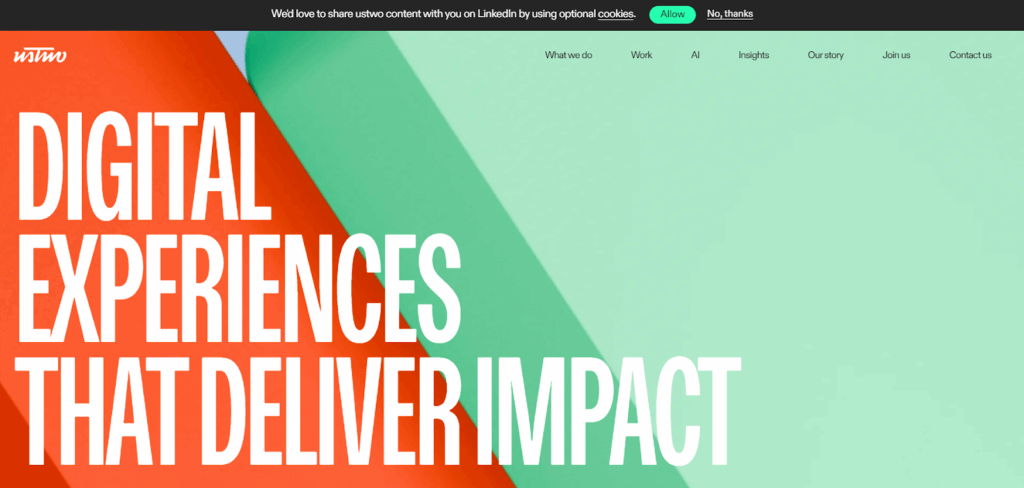 Ustwo website's home page