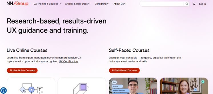 NNGroup homepage