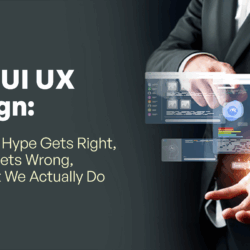 Visual representation of AI in UI UX design