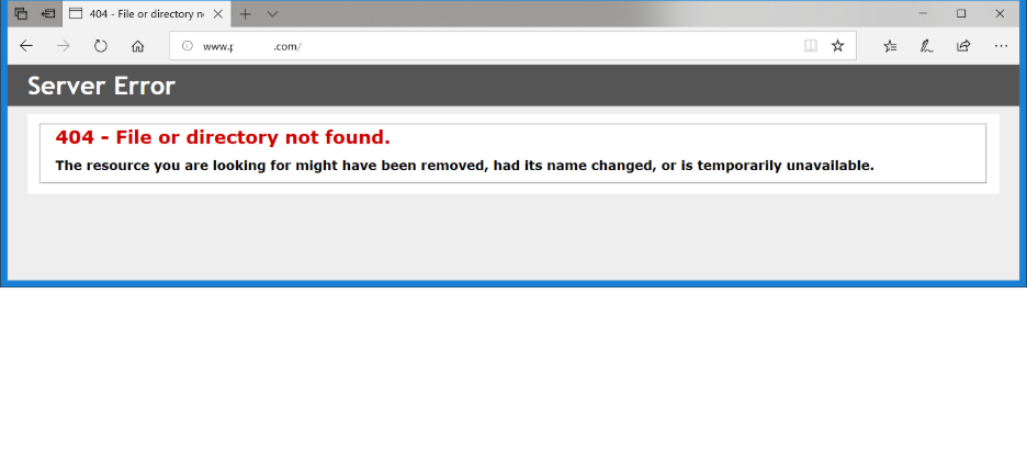 Microsoft IIS error page 