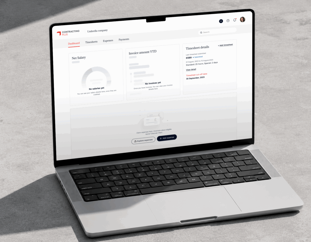 Contracting Plus Umbrella Dashboard